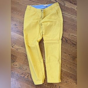 Banana Republic Country Club Yellow Pants Cotton Size 2